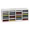 Safco Wood/Laminate Literature Sorter, 24 Sections, 39 1/4 x 11 3/4 x 16 3/8, Gray 9423GR - alternate 2